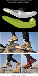 RAX Waterproof Hiking Shoes Men Winter Outdoor Sneakers for Men Snow Boots Plush Mountain Snowboots Outdoor Tourism Jogging Shoe