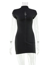 Elegant Bodycon Button-Front Mini Dress