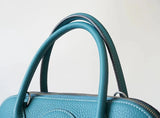 Premium Semi-handmade First-layer Cowhide Bowling Bag Portable Shoulder Large Shell Bag Commuting Temperament Versatile