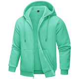 TACVASEN Men's Fleece-Lined Zip-Up Hoodie