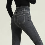 Women's High Waist Stretch Jeans – Slim Denim Pants