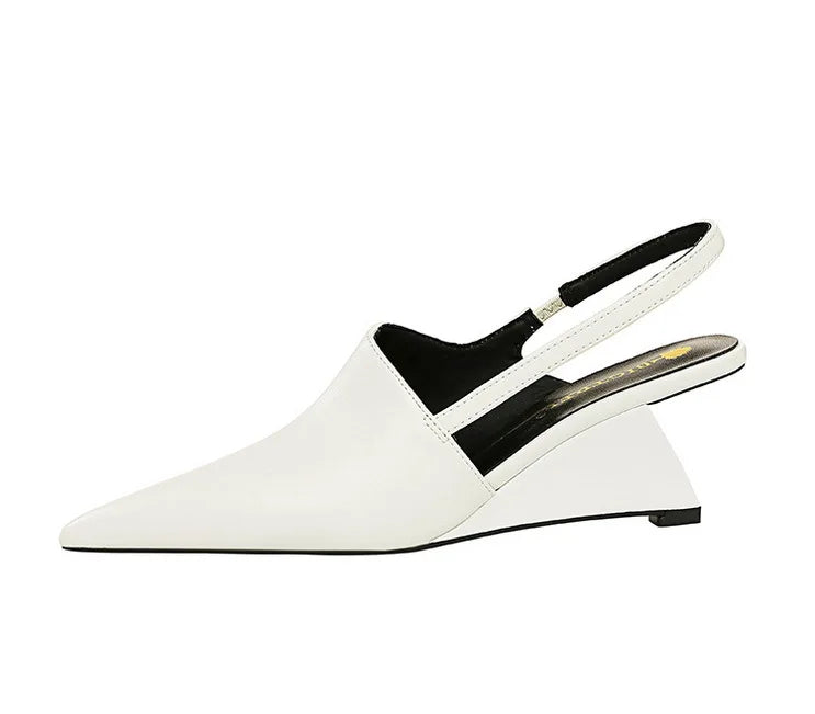 Designer Wedge Heel Sandals – Pointed Toe Women's Pumps