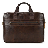 Genuine Leather Briefcase Bag for 15.6 inch laptop computer bag cowskin handbag for men male leather crossbody shoulder bag