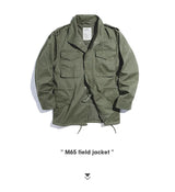 Men's Vintage Military Field Jacket – Cotton Zip Coat