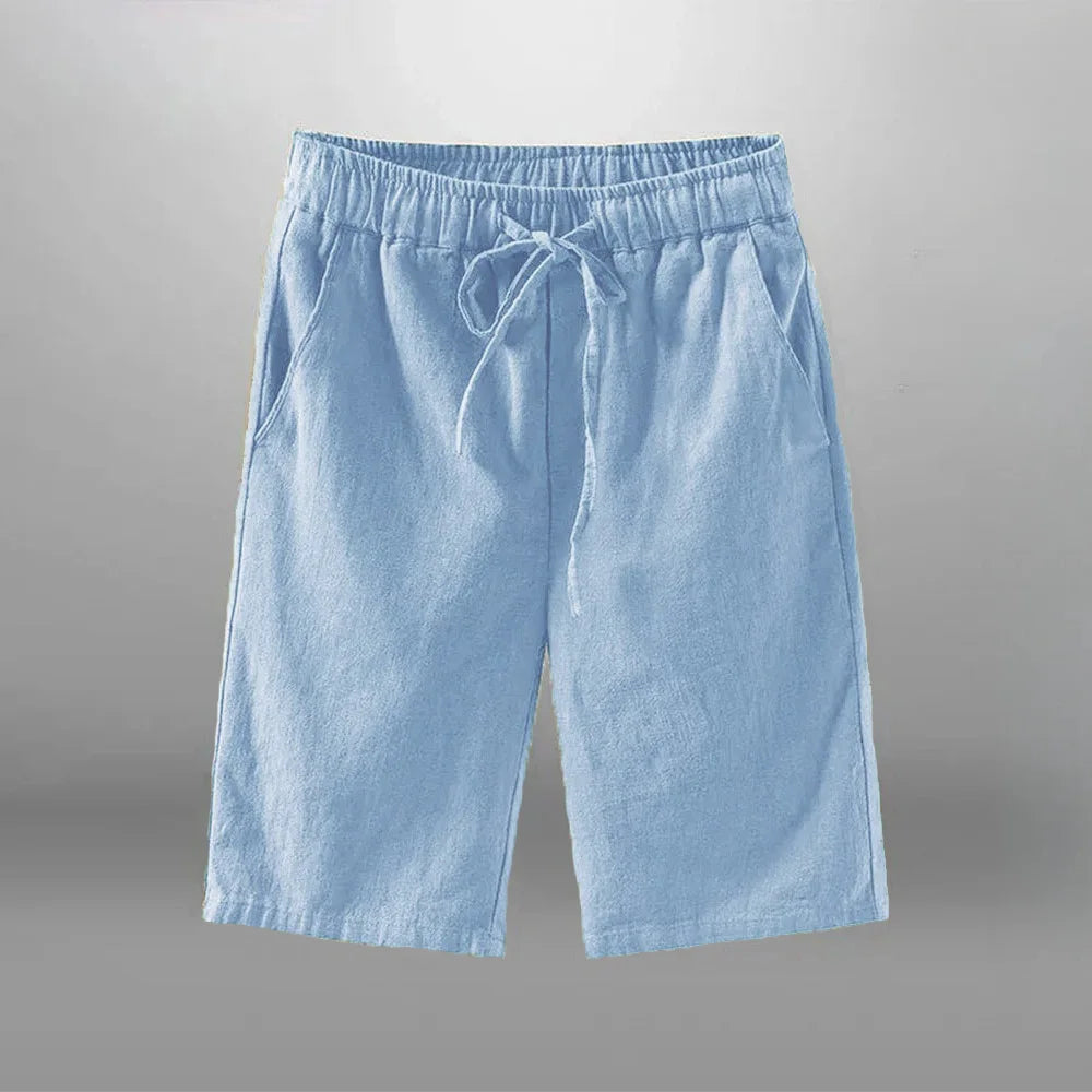 Men's Cotton Linen Drawstring Shorts