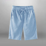 Men's Cotton Linen Drawstring Shorts