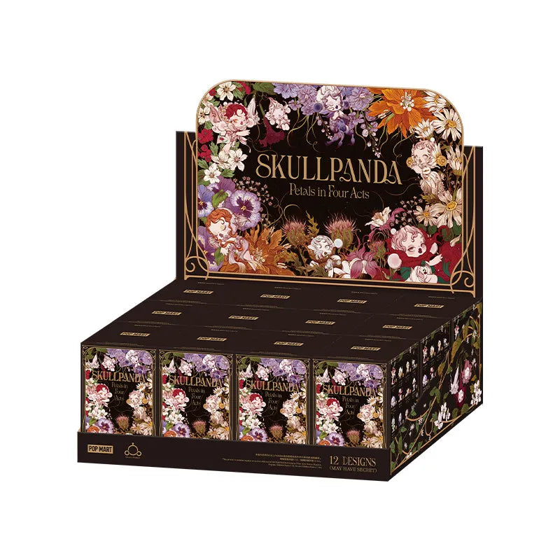 POPMART SKULLPANDA Petals In Four Acts Series Blind Box Genuine Toys Kawaii Anime Action Figure Guess Bag Doll Mystery Box Gifts