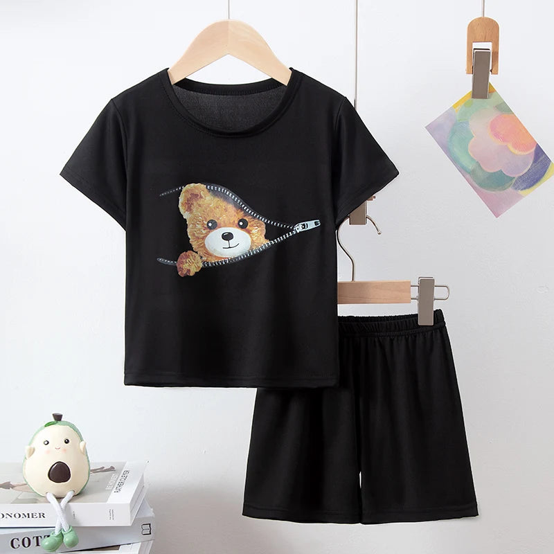CHILDREN'S Clothing Short Sleeve Shorts 2-piece Suit