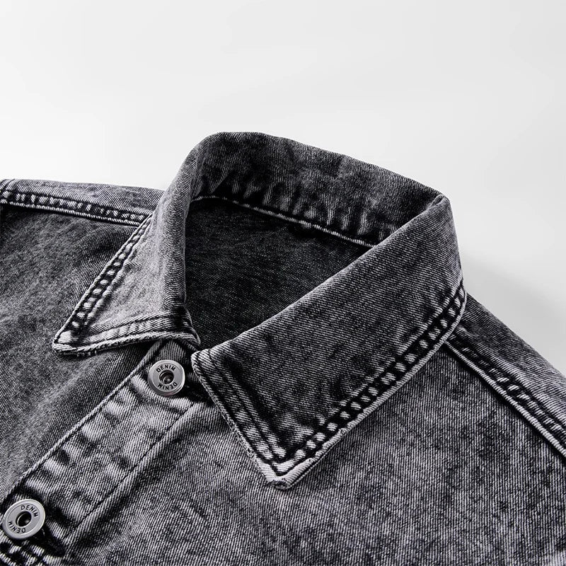 Washed Heavyweight Denim Jacket – Vintage Workwear