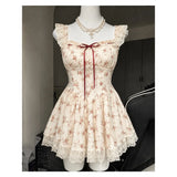 Casual Beach Style 2 Piece Skirt Sets Women Y2k Crop Top Vest + Mini Skirts Sweet Elegant Kawaii Vintage Suits Korean Fashion