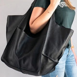 Large PU Leather Tote Bag for Everyday Carry