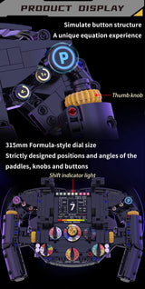 Technical Blocks Formula Racing Vehicle Steering Wheel Machine Creative MOC Building Block Toys Birthday Gifts for Adult 800+pcs