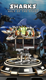 Mechanical Sea Animals Building Blocks DIY Movable Whale Octopus Manta Shark Piranha Creative Technical MOC Desktop Decor Gift