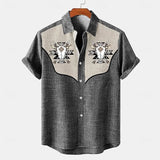 Men's Retro Hawaiian Print Short Sleeve Casual Shirt