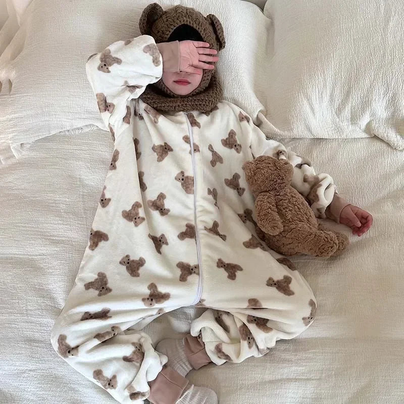 Cozy Cartoon Flannel Kids' Pajamas