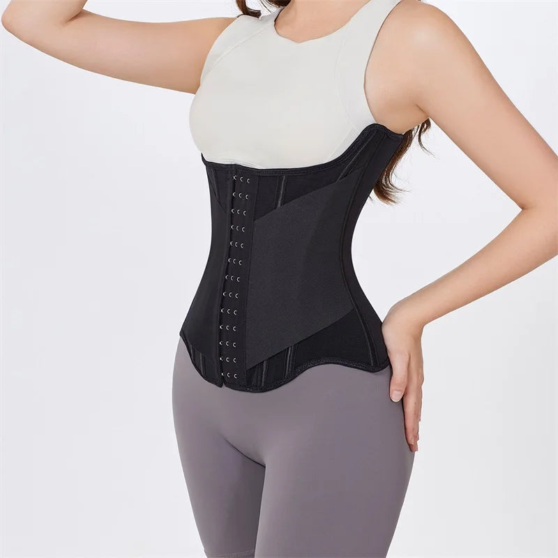 U-Shaped Steel-Boned Waist Trainer & Breast Lift Corset