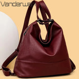 Top Quality Leather Backpack Women Bagpack Female Large Capacityf or Commute Travel School Backpack Shoulder Bags for Women Sac