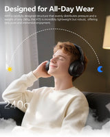 QCY H3S Over Ear Headphone Hi-Res LDAC Spatial Sound Headset H3S -56dB Adaptive ANC Wireless Earphone Bluetooth 6.0 102Hrs