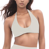 SoftMotion Halter Neck Bralette – High-Support Gym & Yoga Top