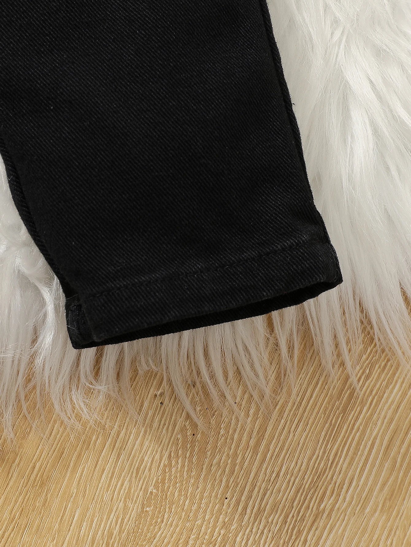 Baby Boy Autumn Striped Hoodie & Ripped Jeans 2-Piece Casual Set