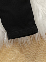 Baby Boy Autumn Striped Hoodie & Ripped Jeans 2-Piece Casual Set