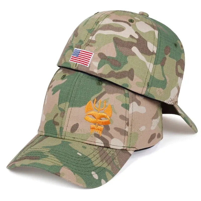 Unisex Wolf Embroidered Adjustable Baseball Cap