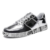 Men's Glitter Lace-Up Streetwear Sneakers