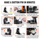 SucceBuy 25+58MM/32+58MM Badge Maker Machine DIY Button Pin with 500Pcs Free Parts Press Kit Circle Manufacture Button Tool