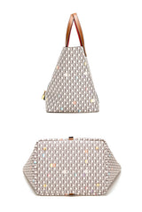 Classic Style Women's Large-capacity Handbag Letters Print Design Small Metal Accessories Exquisite Workmanship