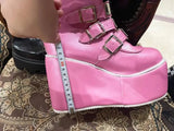 Gothic Platform Buckle Boots