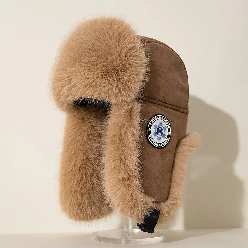 Faux Fur Winter Trapper Hat with Earflaps