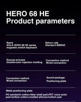 AULA HERO 68HE Magnetic Switch Keyboard Rapid Trigger 8K Return Esports Gamer Keyboard RGB Wired Gaming Keyboard