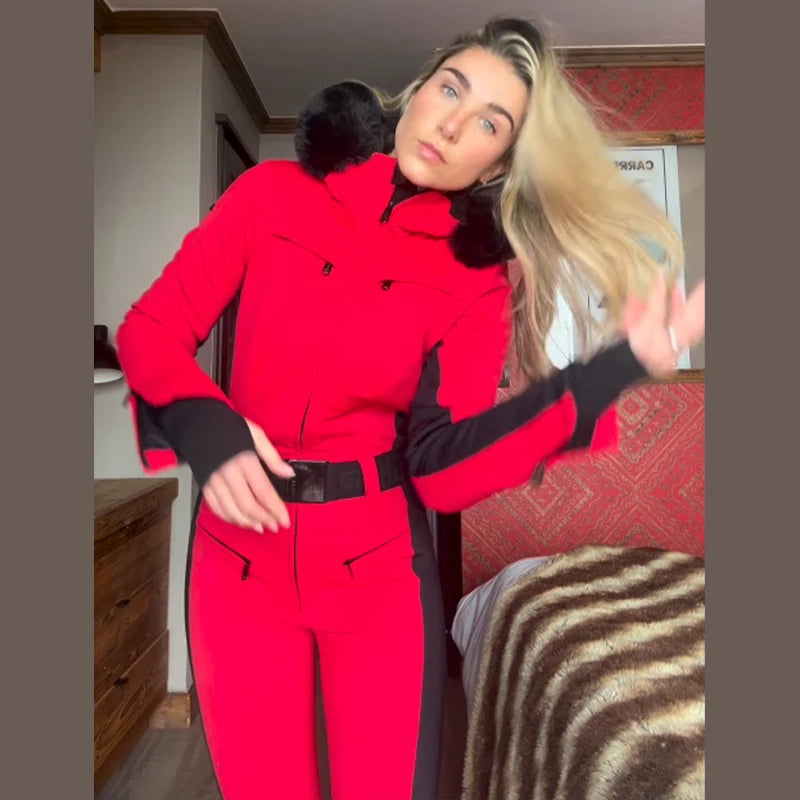 Women’s All-Weather Hooded Ski Jumpsuit
