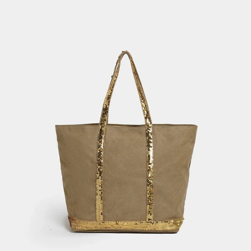 Women's Sequin Canvas Tote Bag