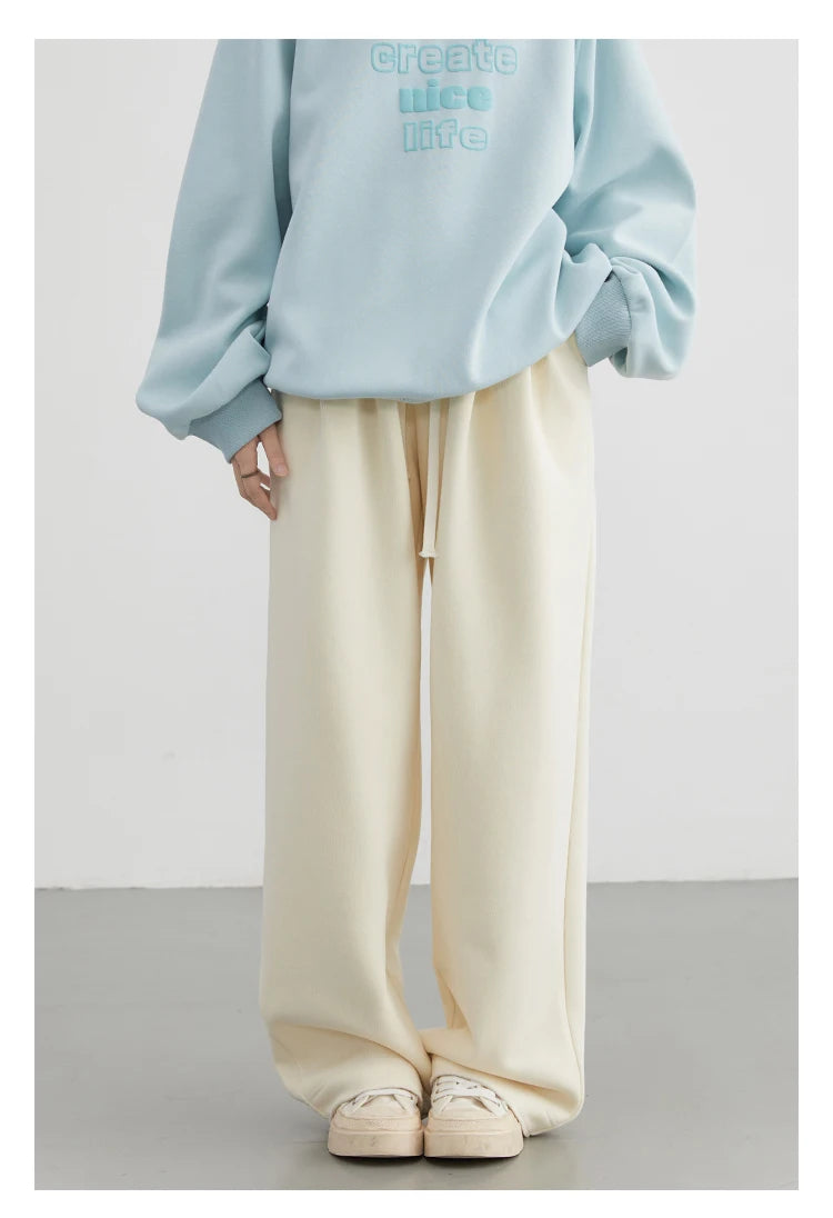 Women's High-Waisted Drawstring Wide-Leg Pants