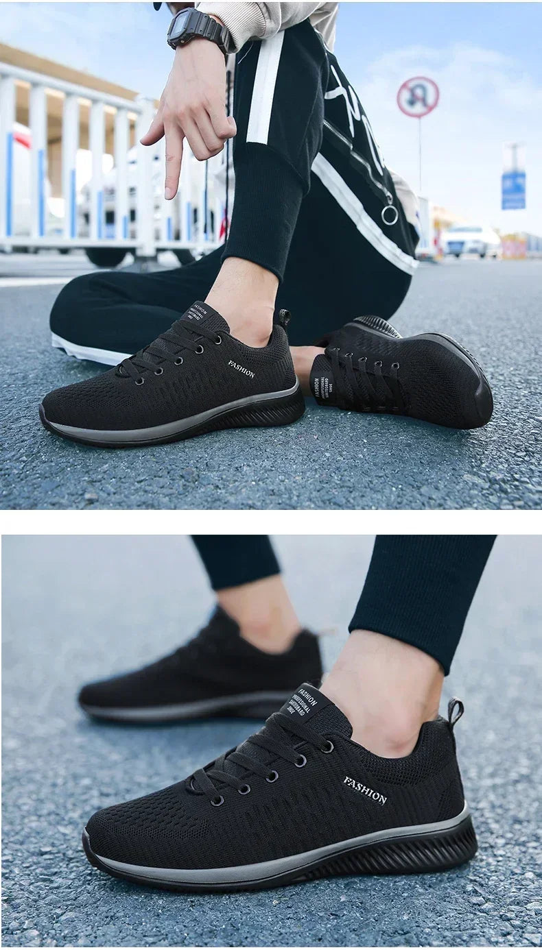 Men's Lightweight Knit Sneakers | Breathable Mesh Athletic Shoes