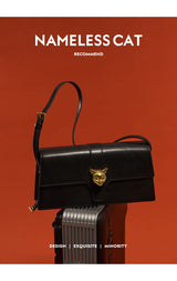BAFELLI CAT 2026 NEW WOMEN'S BAG LUXURY BRAND FASHION RETRO STYLE DENIM TRENDING SHOULDER CLUTCH FEMALE LEATHER FLAP PURSE