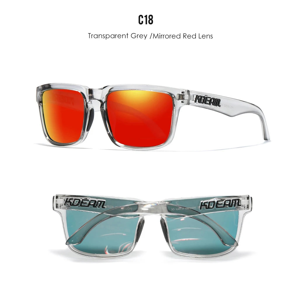 KDEAM Men's Polarized Sunglasses Square Casual Outdoors Sun Glasses Women Unisex Sunglass For Couple With New Package