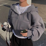 Women’s Y2K Zip-Up Crop Hoodie