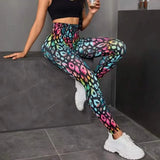 Women's 3D Tie-Dye Seamless Push-Up Leggings