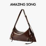 Amazing Song Donut Dumpling Bag Retro Suede Large Capacity Fashionable Bag