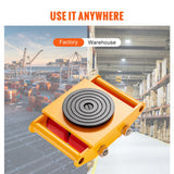 SucceBuy All-Steel Industrial Machinery Mover Pallet Trolley 6T Carrying Tank With 360 Degree Rotation for Transporting Cargo
