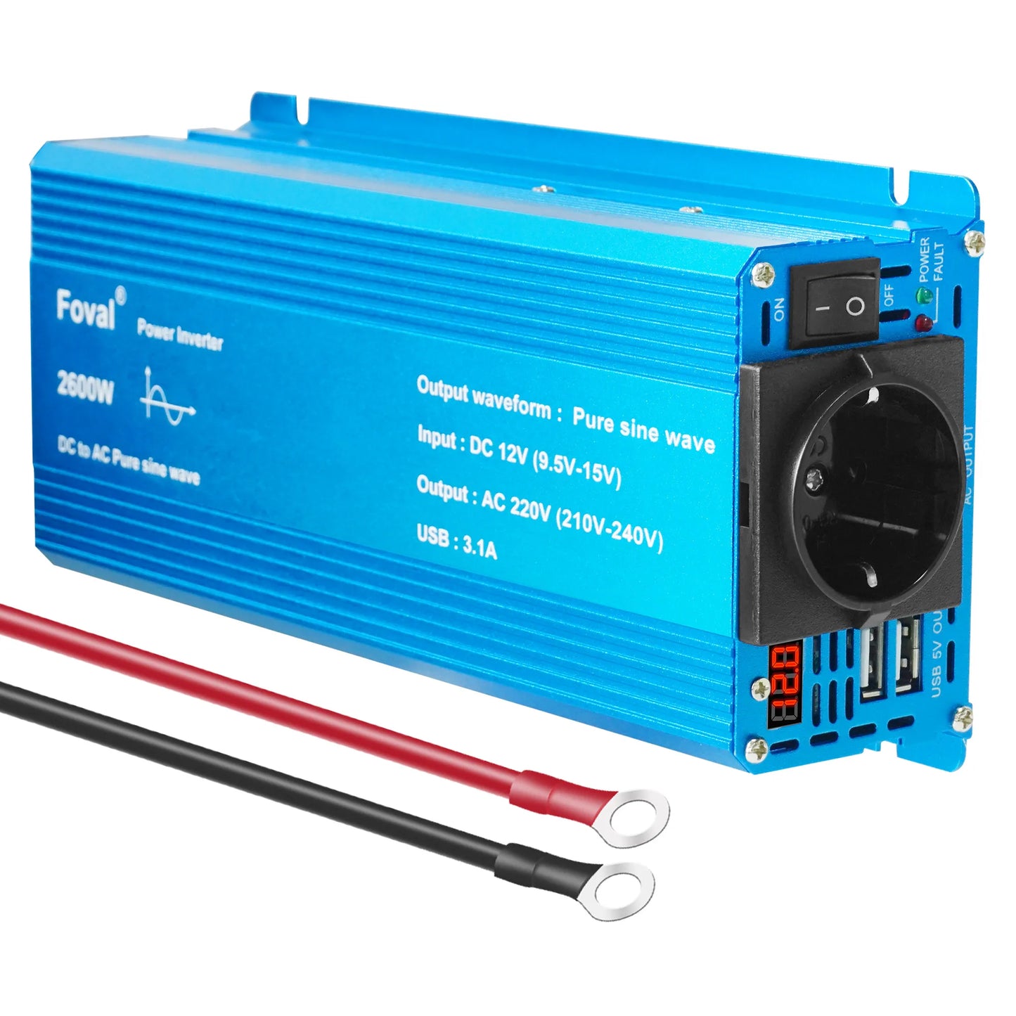 Pure Sine Wave Inverter | DC 12V to AC 220V | 1000W–3000W