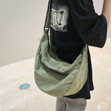 Solid Color Canvas Female Crossbody Bags For Women Large Capacity Shopping Messenger Bag Student Shoulder Bag Unisex School Bag