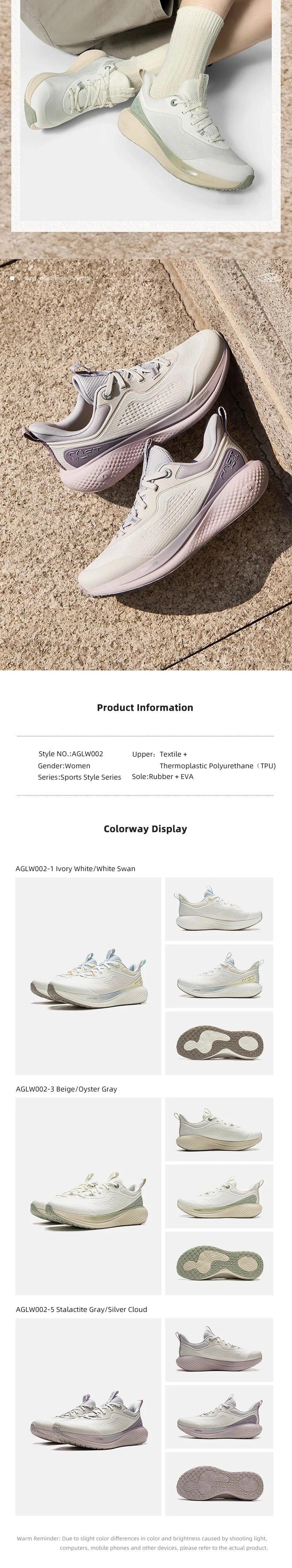 Li-Ning Women's SOFT GO 3 Slip-on Casual Walking Shoes COMFOAM Flexible LiNing Comfortable Reflective Sneakers AGLW002