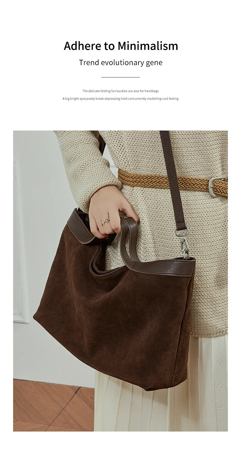 Genuine Leather Women Handbags Large Capacity Female Shoulder Crossbody Bag Fashion Cowhide Commuting Big Totes Bolsas