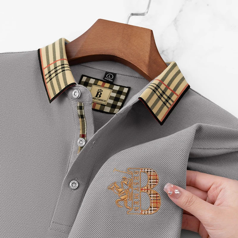 Men's Embroidered Polo Shirt – Breathable Summer Style