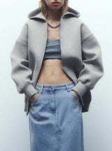 Women’s Relaxed Fit Hooded Zip Sweatshirt