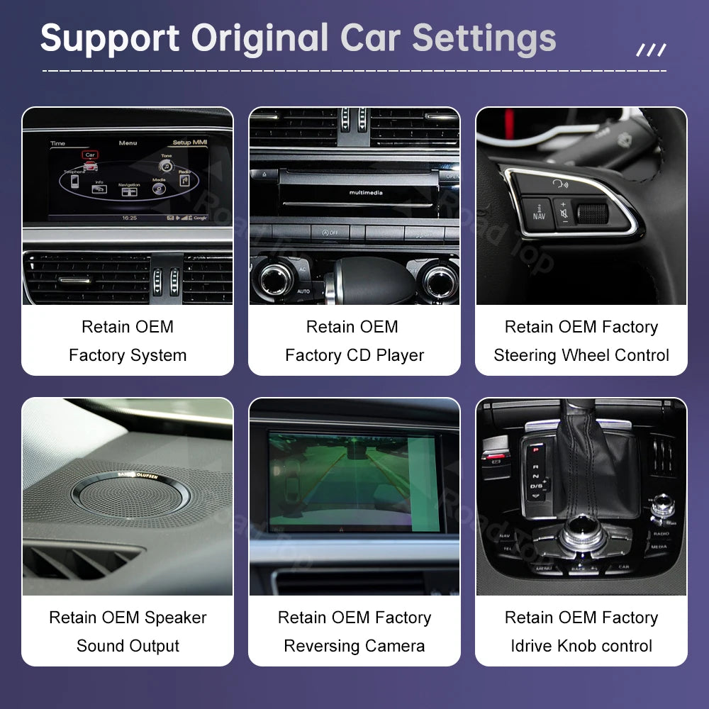 Road Top 8.8"/12.3" Touch Screen for Audi A5 2008–2016