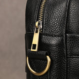 Luufan Genuine Leather Men's Business Handbag 15" Laptop Briefcase Bag Male A4 Document Shoulder Message Computer Bag Work Tote